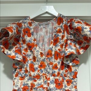 Guess Red and Blue Floral Dress